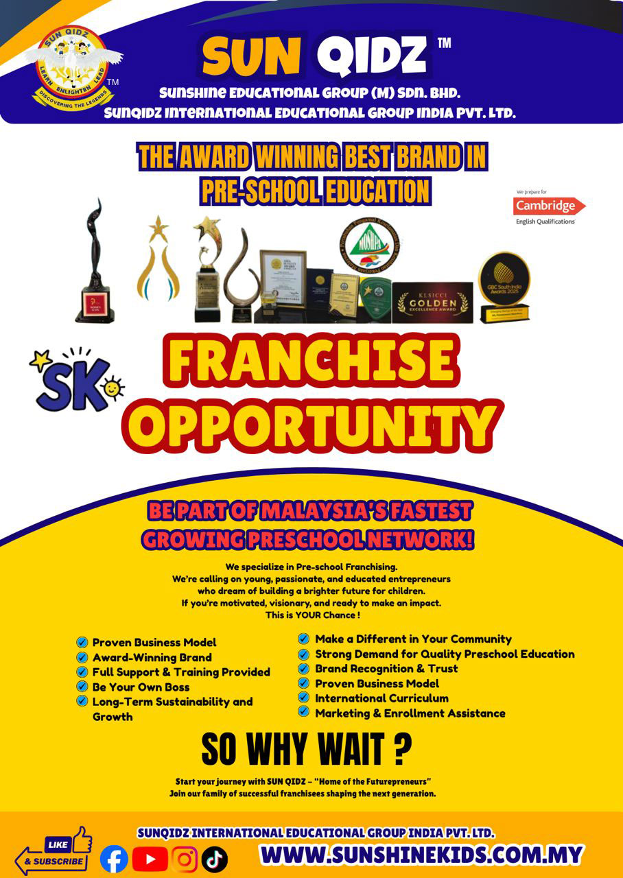 Sun Qidz franchise opportunity poster
