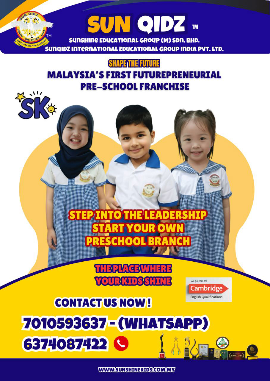 Sun Qidz preschool branch franchise poster